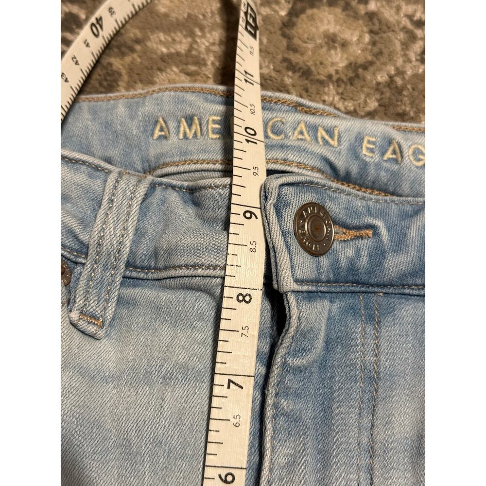 American Eagle High Rise Kick Boot Crop Jeans Light Wash Women’s Size 4 R Denim - Picture 7 of 8